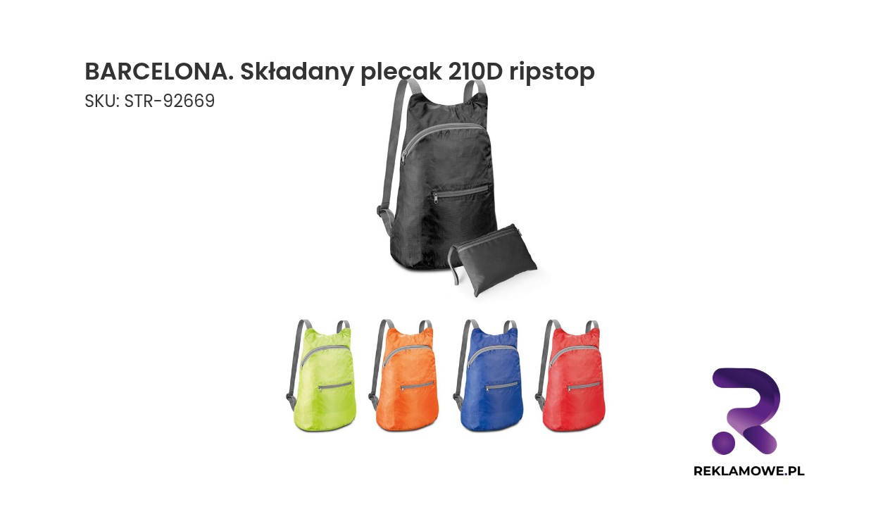 BARCELONA. Składany plecak 210D ripstop BARCELONA składany plecak 210D ripstop