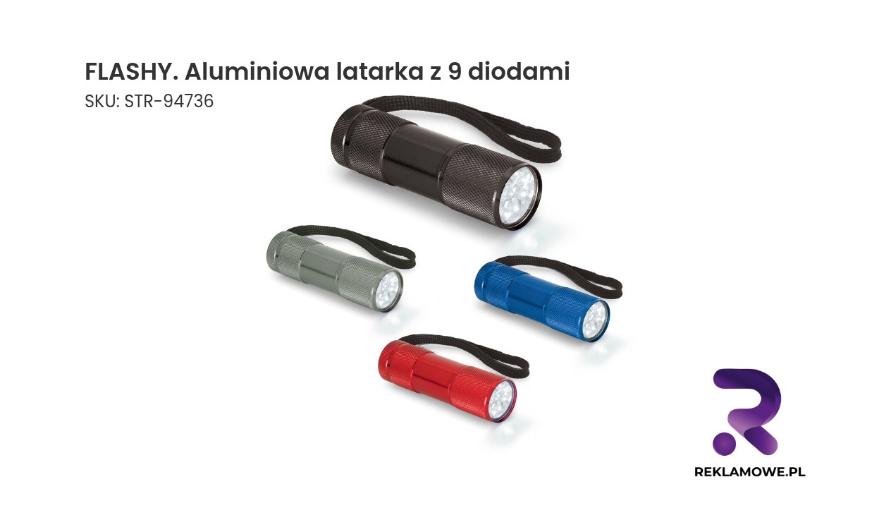 FLASHY. Aluminiowa latarka z 9 diodami LED FLASHY aluminiowa latarka z 9 diodami