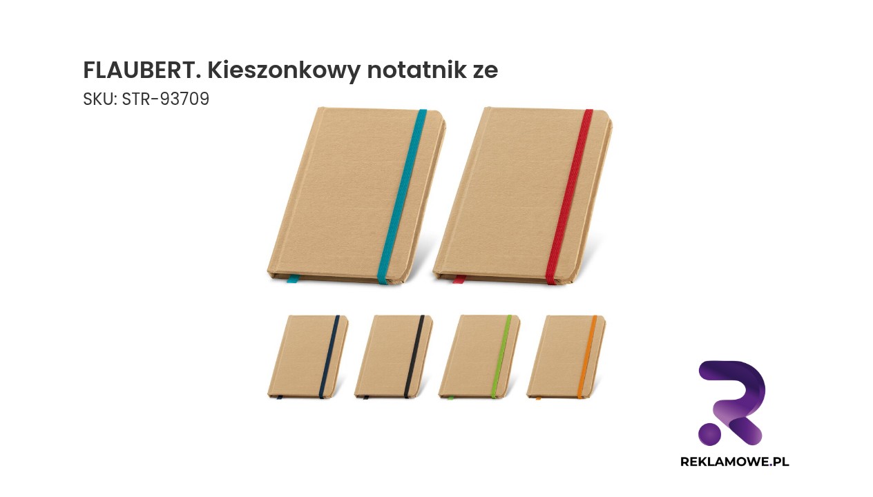 FLAUBERT. Kieszonkowy notatnik ze gładkimi stronami FLAUBERT kieszonkowy notatnik ze - zdjęcie produktu