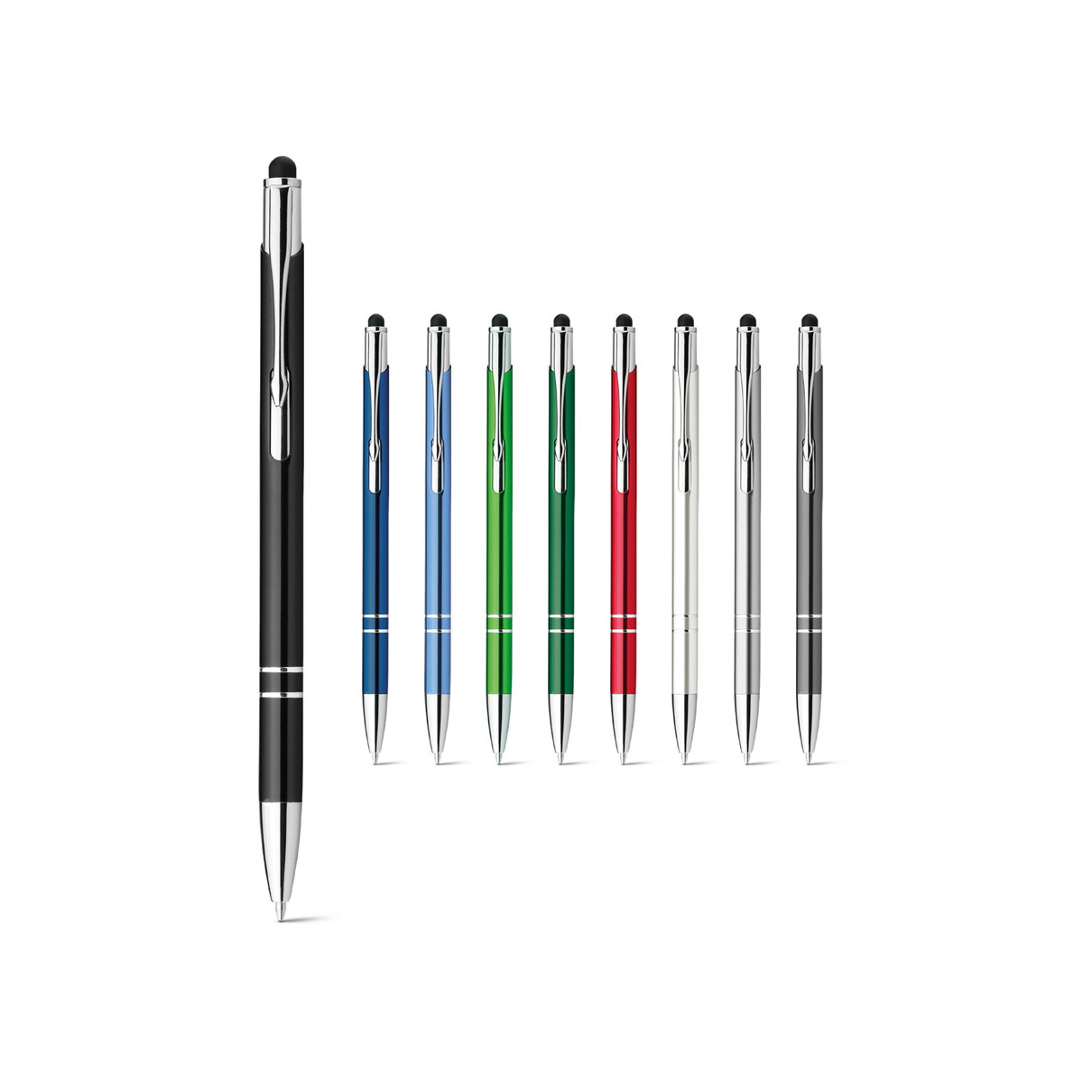 GALBA. Aluminiowy długopis z końcówką dotykową i klipsem 91849_set